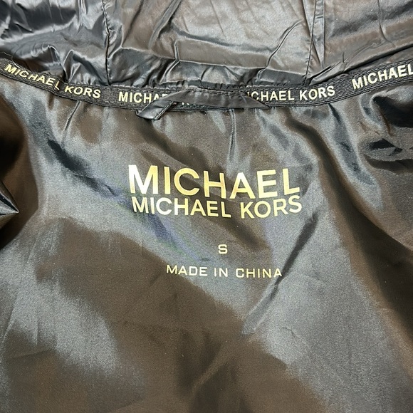 Michael Kors woman’s small black hoodie semi long jacket - Picture 8 of 9